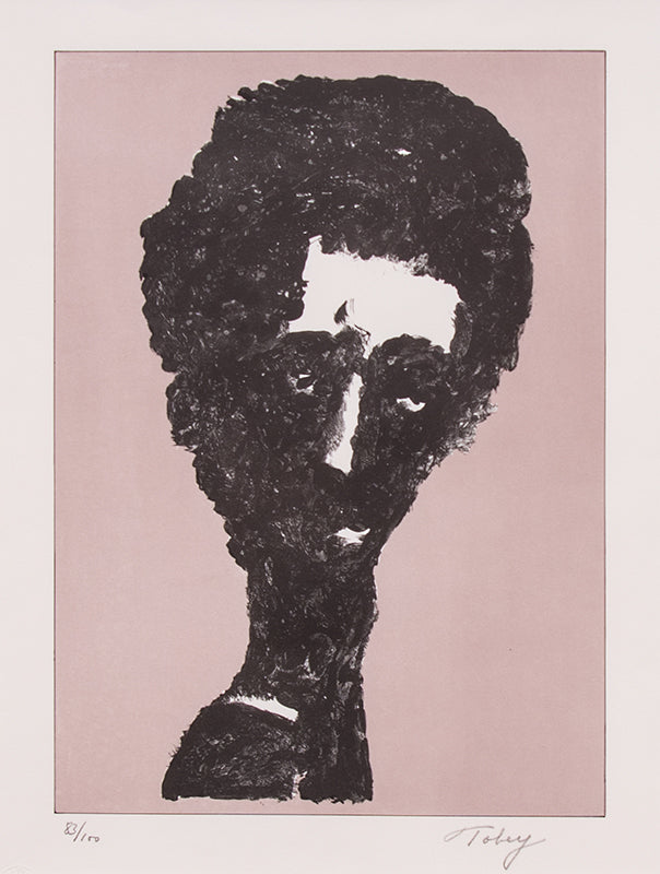 Head of a Man; 83/100, Lithograph Print, circa 1970