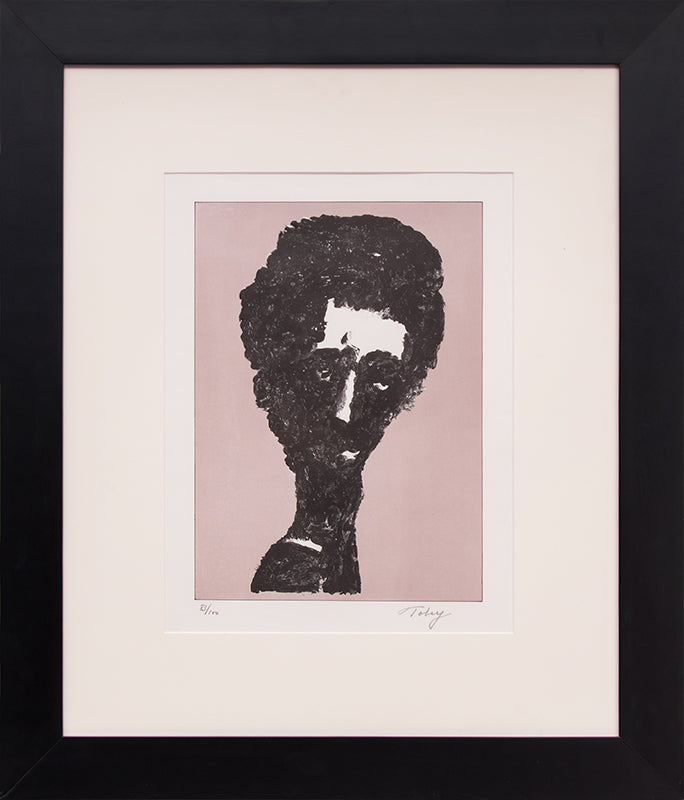 Head of a Man; 83/100, Lithograph Print, circa 1970