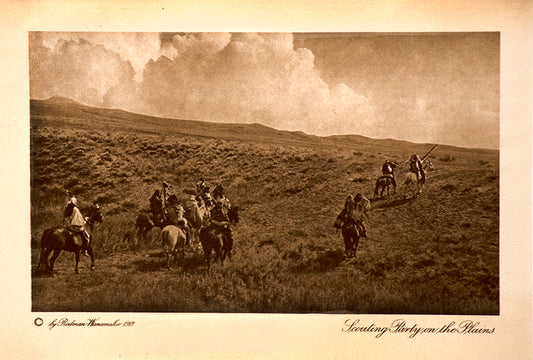 Joseph Dixon (1856-1926) artwork for sale. Scouting Party on the Plains, Photogravure Photogravure, 1913